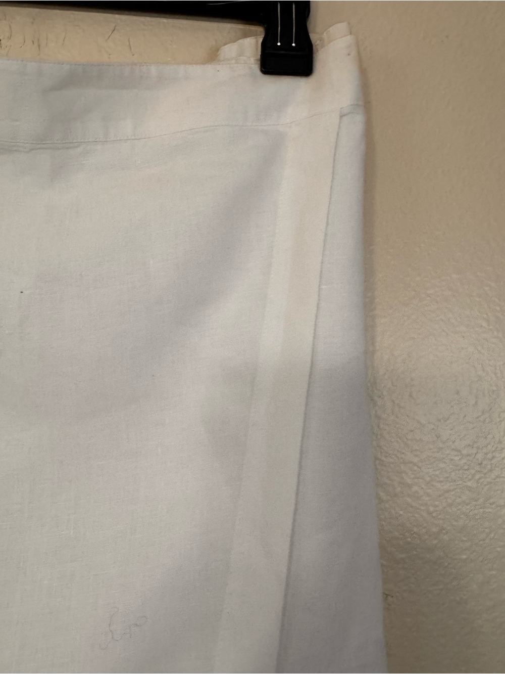 Eileen Fisher White Organic Linen Wrap Midi Skirt Size L Coastal Minimalist - Picture 3 of 6